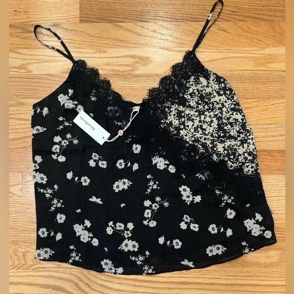 Heartloom Black/Cream Floral Cami NWT - Picture 3 of 9